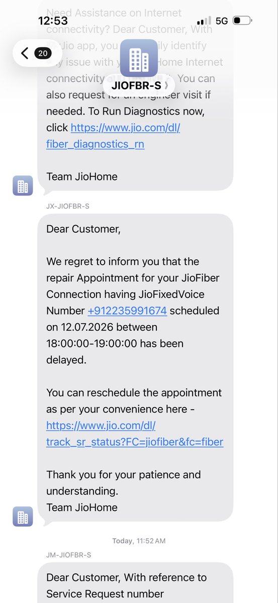 hemrajbarnala's tweet photo. @JioCare @jiocare please see screenshot, the visit also scheduled yesterday https://t.co/ki5gHYfVAy