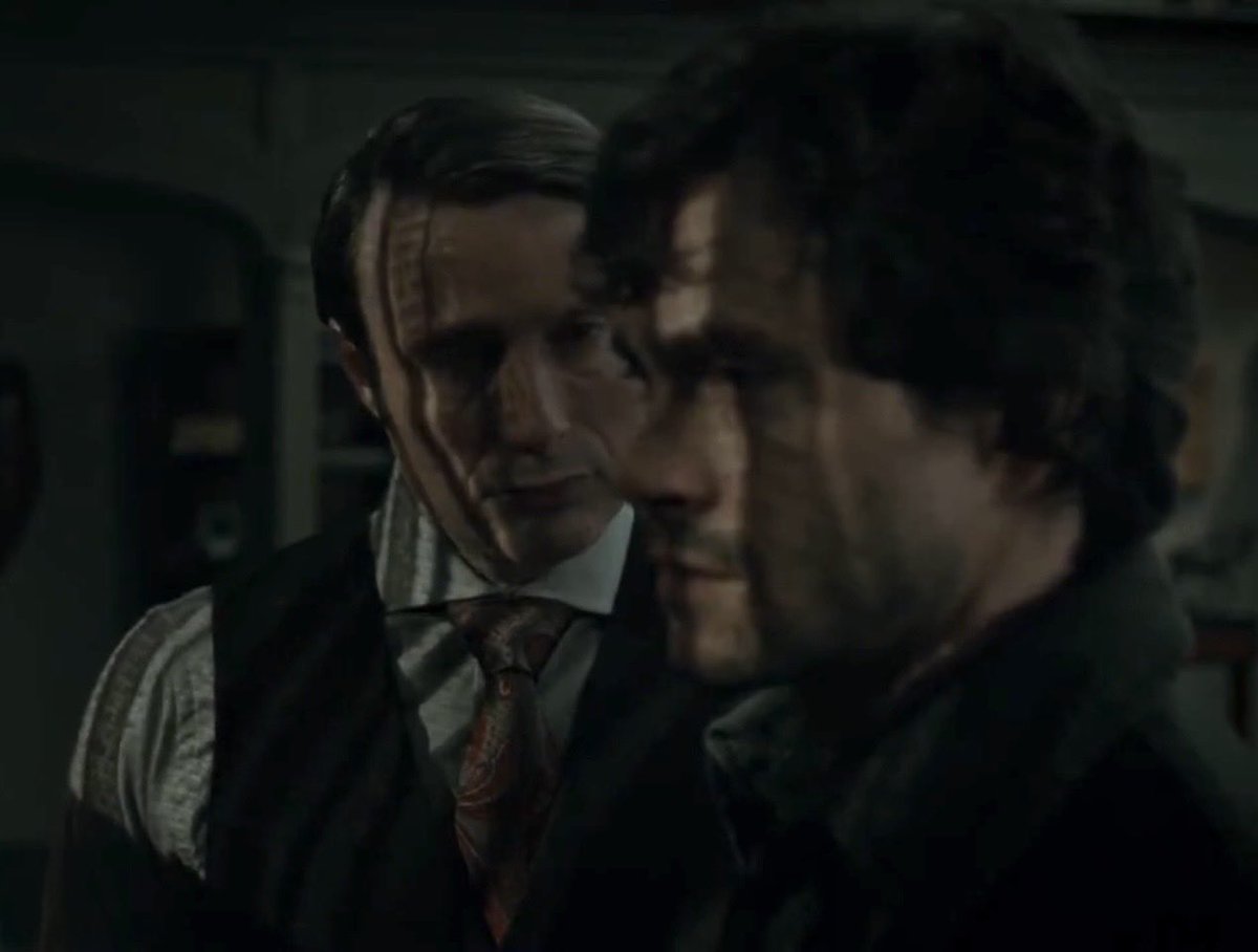 BiancoDell's tweet photo. Hannibal manipulates Will through presence. A touch, a look, a carefully chosen word. Will manipulates Hannibal through emotion. Vulnerability, guilt, tears, and knowing exactly which heartstrings to pull. https://t.co/IvHHo71TZO