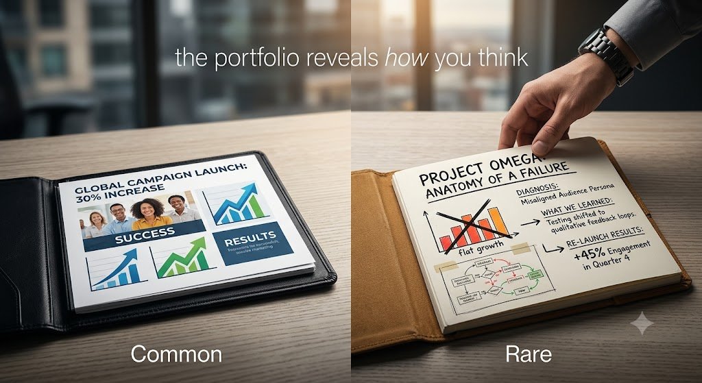 Granesh_X's tweet photo. A hiring manager told me, "The portfolio is the deciding factor." I've learned it's not just what's in the portfolio-it's how you think. Results are common. A documented failure, what you learned, and how you improved? That's what stands out.
#Hiring #FreshersIndia https://t.co/k74NWqVYdk