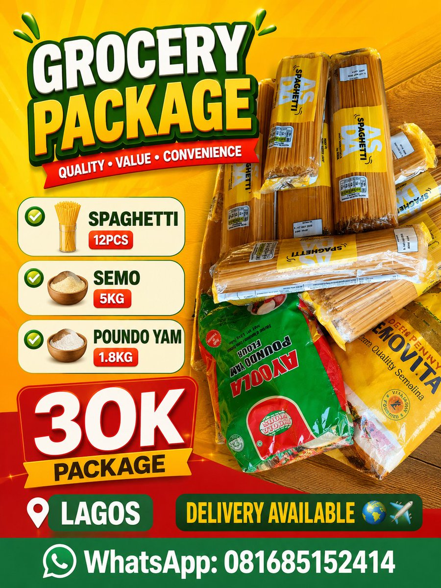 snowballfoods's tweet photo. 🌞 Happy New Week tweethearts 😍 
A new week brings new opportunities, new blessings, and fresh beginnings.

As you plan your meals and budget for the week, let SNOWBALL FOODS help you stock your kitchen with quality foodstuffs at affordable prices. From premium rice, beans, garri, semo, vegetable oil, palm oil, yam, spaghetti, and many more, we've got everything you need under one roof.

✅ Quality you can trust. 
✅ Affordable prices. 
✅ Retail & wholesale available.
 ✅ Fast and reliable delivery.

This week, don't wait until your food supplies run out. Place your orders early and enjoy a stress-free week.

May this new week bring you increase, favor, good health, and overflowing blessings. Wishing you a productive and profitable week ahead!

📩 Send a DM to place your order today.

Oshodi,Lagos
Delivery available ✈️🌍