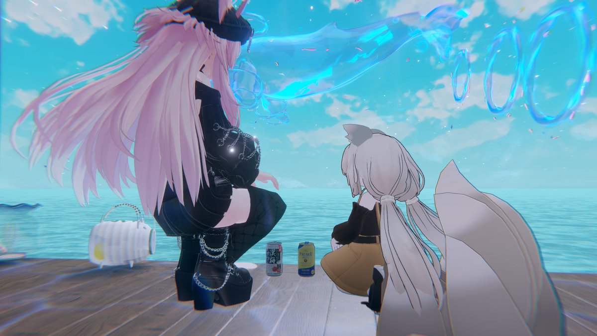 aokudrop's tweet photo. 「あとはワールド制作が終われば
VRCクリアですか？」
「ワールドたしかに作ってないですね！成仏できないじゃんね」 https://t.co/69l09humYH