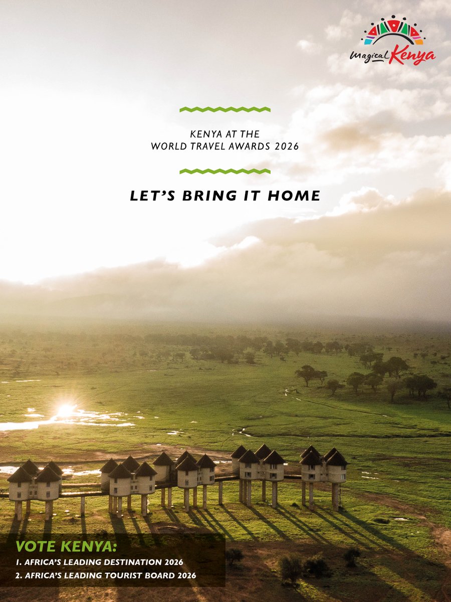 magicalkenya's tweet photo. At the World Travel Awards, industry voices play a critical role in shaping outcomes.​

We invite you to support Kenya as Africa’s Leading Destination &amp; Tourist Board 2026.​

CAST YOUR VOTE: https://t.co/NgwHki8BG6​

#VoteForKenya #MagicalKenya #ExperienceWonder https://t.co/WV5pgonhK7