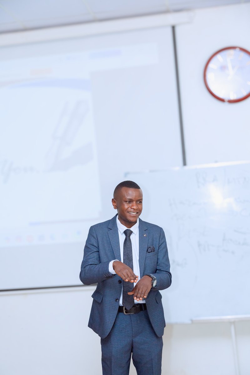 UnivOfKigali's tweet photo. The University of Kigali congratulates Ishimwe Fabrice, a student who is deaf, on successfully completing his academic journey and defending his final research project. His achievement reflects our commitment to inclusive education and proves that disability is not inability. https://t.co/1YULUPapg9