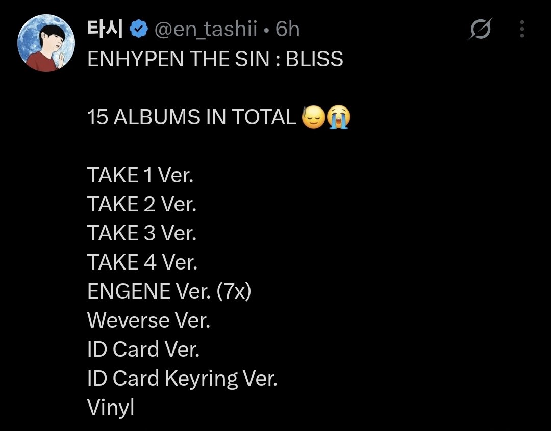 Midnight301120's tweet photo. Tell me you're desperate for money without telling me you're desperate for Money. 

Belift: releases 15 versions of an album https://t.co/azV6SOBjot
