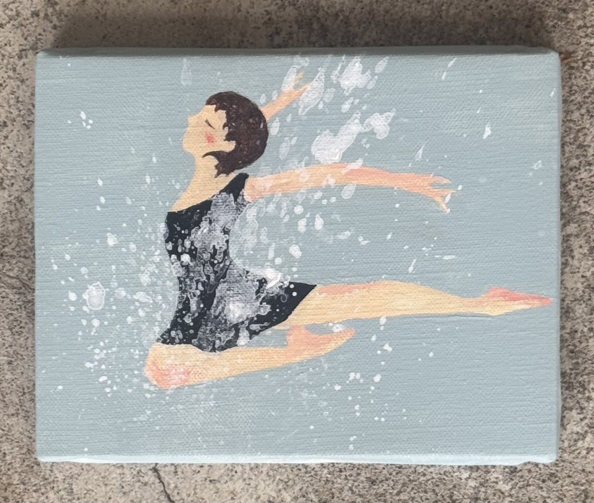 Splash F0キャンバス 小さめな絵です アクリル画 今年49作目