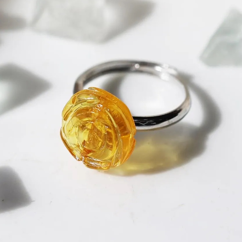 極小薔薇❁⃘*.゜金箔リング