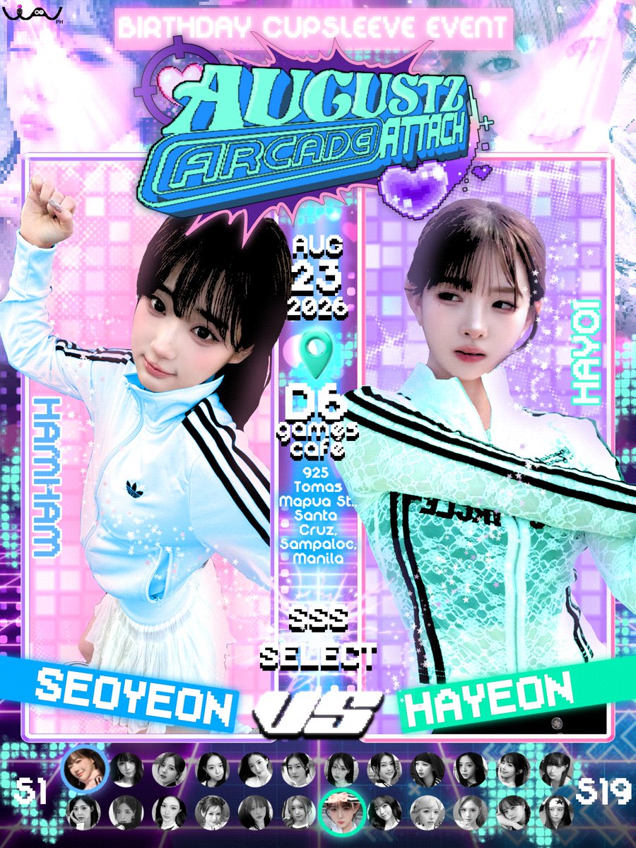 wavsph's tweet photo. 🎮🕹️ Get ready for the next cupsleeve event!

▯ INSERT COIN TO JOIN ⭐️

▶︎ Start
     Register
     Menu
     Inclusions
     Games
     Exit

👾 REGISTRATION STARTS ON JULY 15, 2026

#Augustz_Arcade_Attack 
#wavph #tripleS #Seoyeon #Hayeon https://t.co/l5jwizTn8r