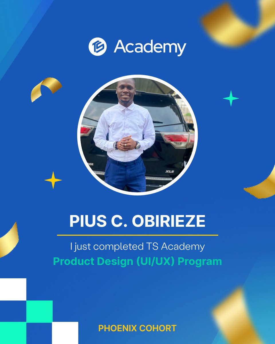 OfficialCopPius's tweet photo. Dear @UnkleAyo 
Thank you once again for sharing the life changing opportunities on your platform over the years. 

I was here last year, 1st December after I gained admission in the @TechSphereAcad program to study Product design UI/UX. I am sincerely grateful,

Cheers 🥂 https://t.co/mQGWP3NoSc