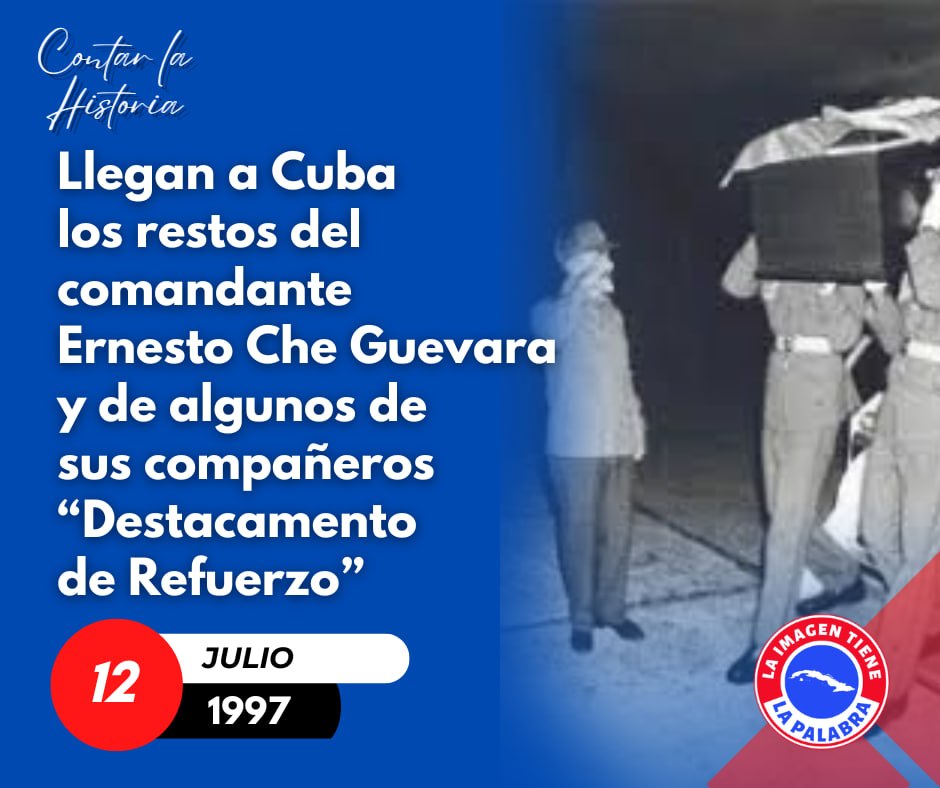 ArnerMarrero's tweet photo. Fue una ardua investigación,pero se logró,fueron encontrados los restos mortales del Guerrillero heroico y sus compañeros los q un día como hoy llegan a la Patria #CubaViveEnSuHistoria #CubaEstaFirme @DiazCanelB @edelso_ramos @MaydaSurez1 @CMarlenin https://t.co/K0qsyTD4Dk