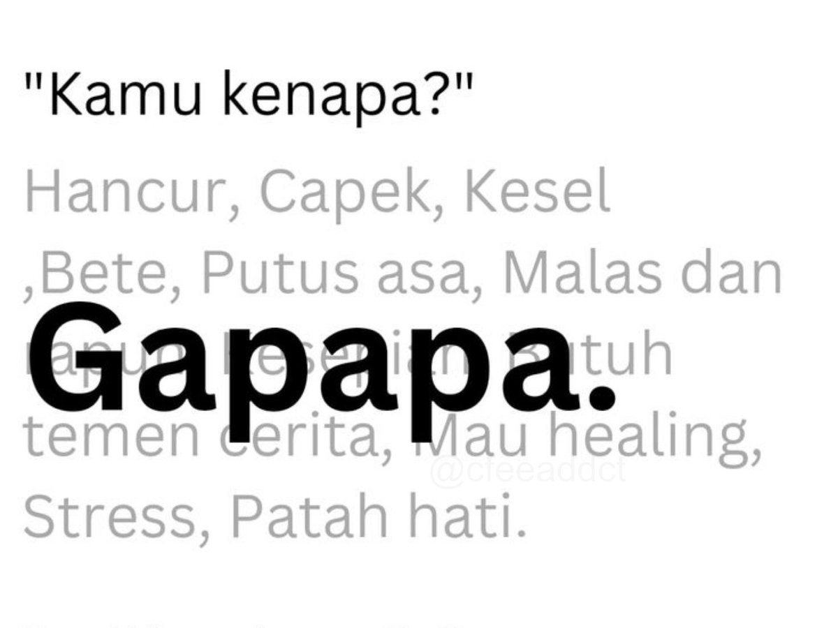 cfeeaddct's tweet photo. ketika males jelasin, dan ga mau bikin orang lain kepikiran. https://t.co/dsUL8gNFxc