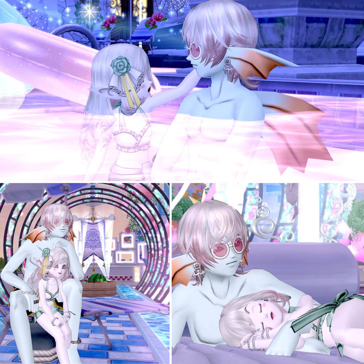 MIRACO_DQX's tweet photo. ひさびさナイトプールパシャ📷✨
めちゃかわなのいっぱい撮れて大満足♡

#GODDESS王国 
#ルティレティタウン https://t.co/oWUV30eotr