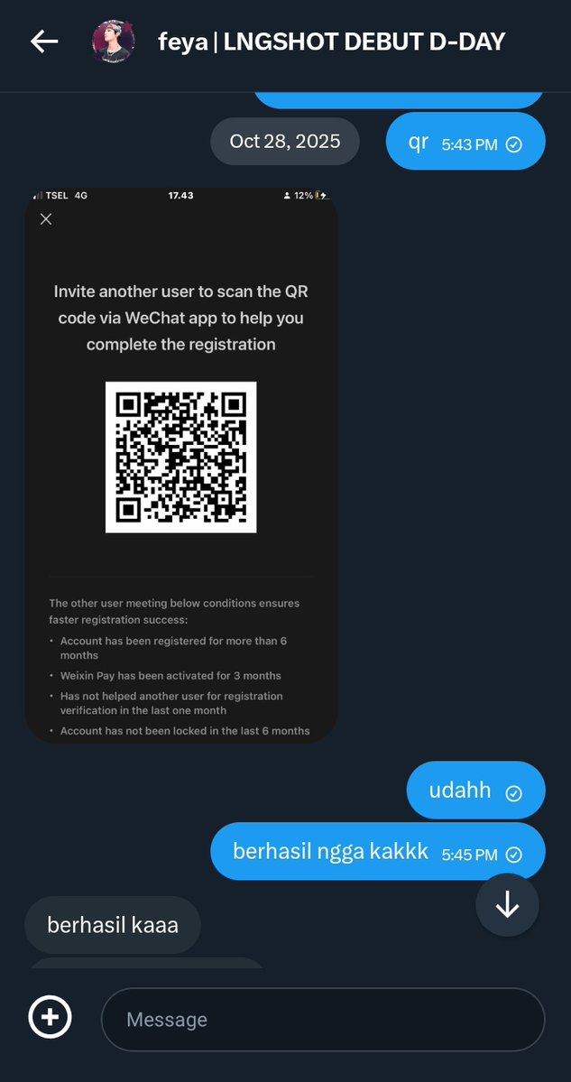 1792_c's tweet photo. open jasa scan daftar wechat 

fee 30.000 (payment terlebih dahulu, kalo gagal bisa refund)

silakan wa : https://t.co/oKAC9E5MVq

100% amanah trusted

#zonauang #zonajajan https://t.co/l44qdG5bPq