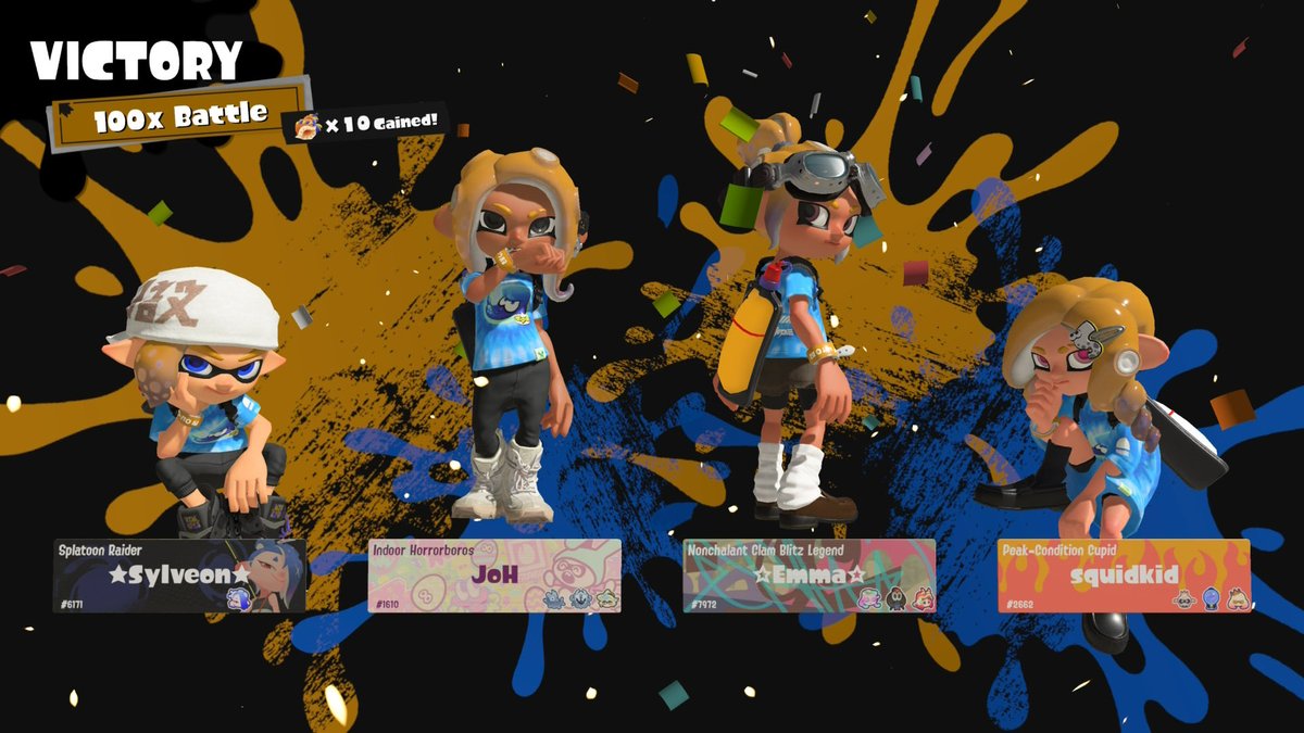 liljiooo's tweet photo. even tho power one , glad i was able to participate and win a 100x battle #splatoon3 #splatfest https://t.co/vPgZqd4QCG