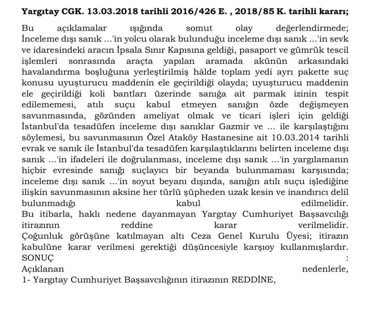 ilkderece's tweet photo. Uyuşturucu madde ticareti suçlarında suçlayıcı beyanda bulunma noktasında hukuki menfaati bulunan diğer sanık/sanıkların beyanlarının mahkûmiyete esas alınamayacağına ilişkin Ceza Genel Kurulu kararları; https://t.co/YHhloOi0sD