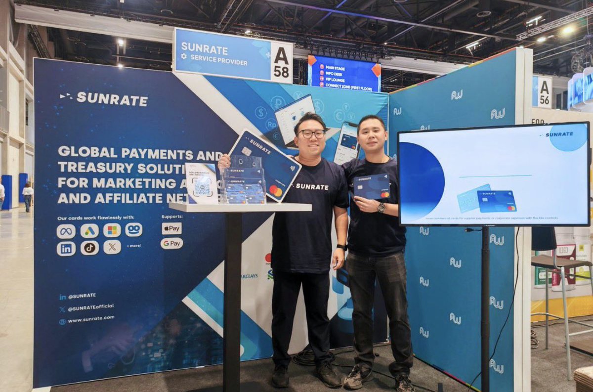 SunrateOfficial's tweet photo. That's a wrap on Affiliate World Conferences Europe

Thanks to everyone who dropped by our booth, we had a wonderful time connecting with customers, helping marketing agencies and affiliate networks scale with global card solutions, including multi-currency settlement and cards. https://t.co/BChkbzjmHz