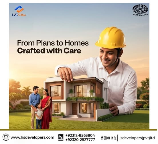 lisdevelopers's tweet photo. From Plans to Homes, Crafted with Care 🏡

LIS Villas — luxury homes in 125, 250, 500 &amp; 1000 Sq. Yards with modern design, premium construction, and flexible payment plans.

📞 0312-8563804
🌐 https://t.co/anm7agK5fQ
#LISVillas #LISDevelopers #BahriaTownKarachi #DreamHome https://t.co/e9quCUzAtQ