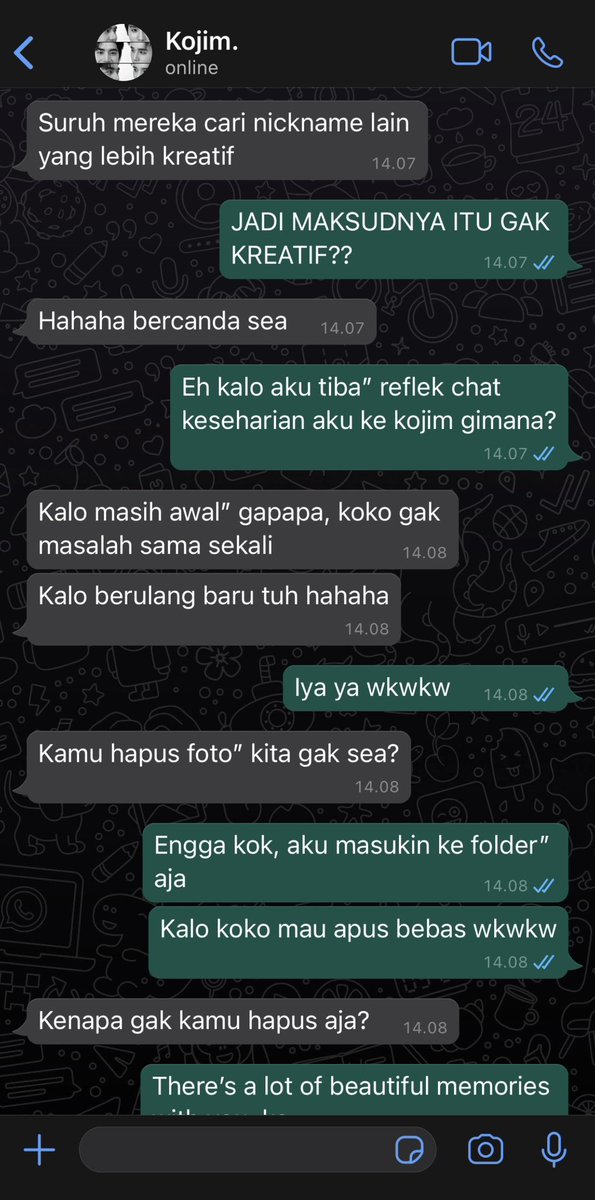 diarikesekian's tweet photo. #Jimmysea one tweet au.

Putus baik” itu lebih nyesek daripada yang putusnya gak baik”. Ya gimana gak nyesek coba kalo percakapan akhirnya begini? https://t.co/nlLJvD8l9t