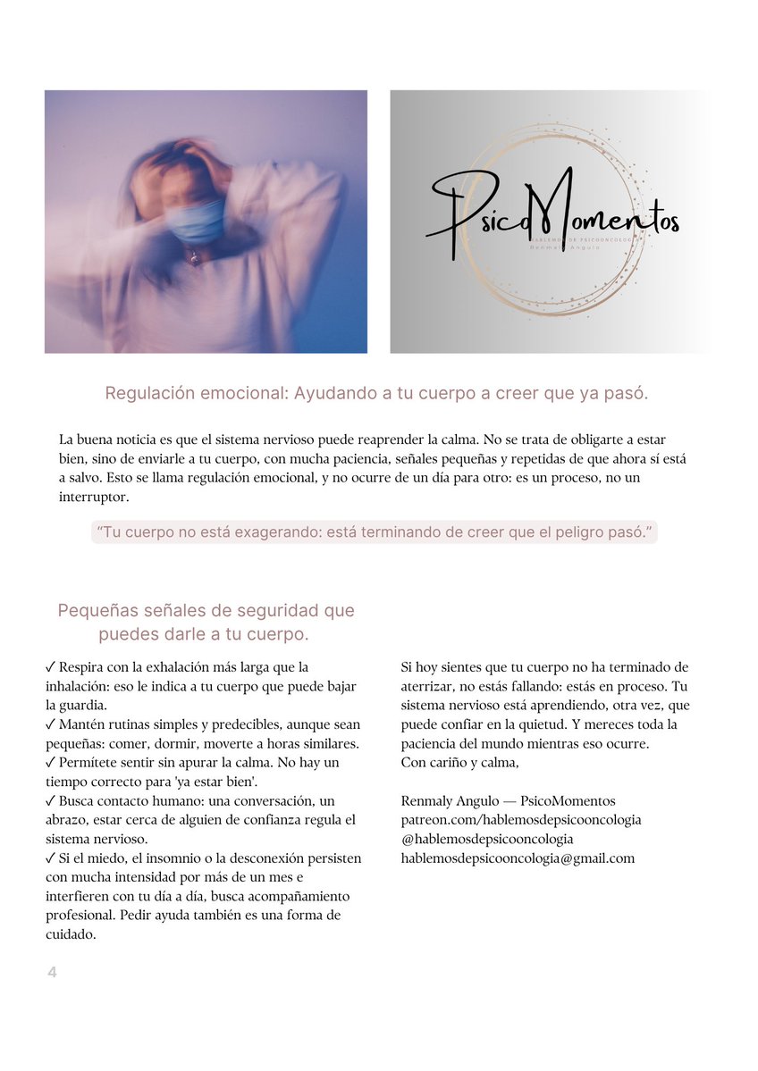 Renmaly's tweet photo. A veces el cuerpo tarda más que el calendario en entender que el peligro terminó.

Newsletter de hoy:

¿Por qué mi cuerpo sigue actuando como si el terremoto continuara? 🌿 https://t.co/dDw1h3ISpQ