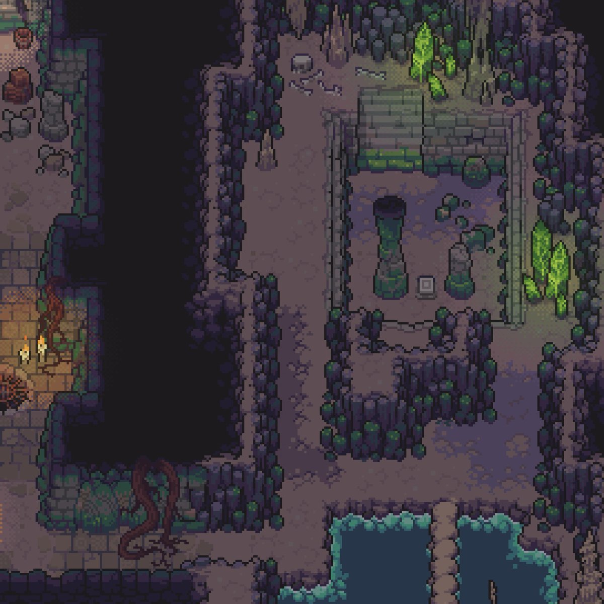 TransientCode's tweet photo. Dungeon &amp; Caves
#pixelart #gamedev https://t.co/wkGM1jmdwR