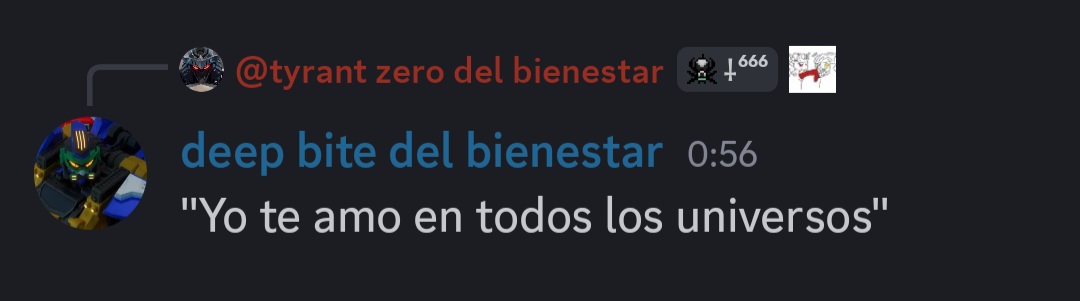Jennykaiju's tweet photo. Zero: "Y me querrás en todos lo diferentes teams y servers de Discord?"

Deep: 

 #메탈카드봇
#Metalcardbot 
#ZeroBite https://t.co/GfHs2eaLJ7
