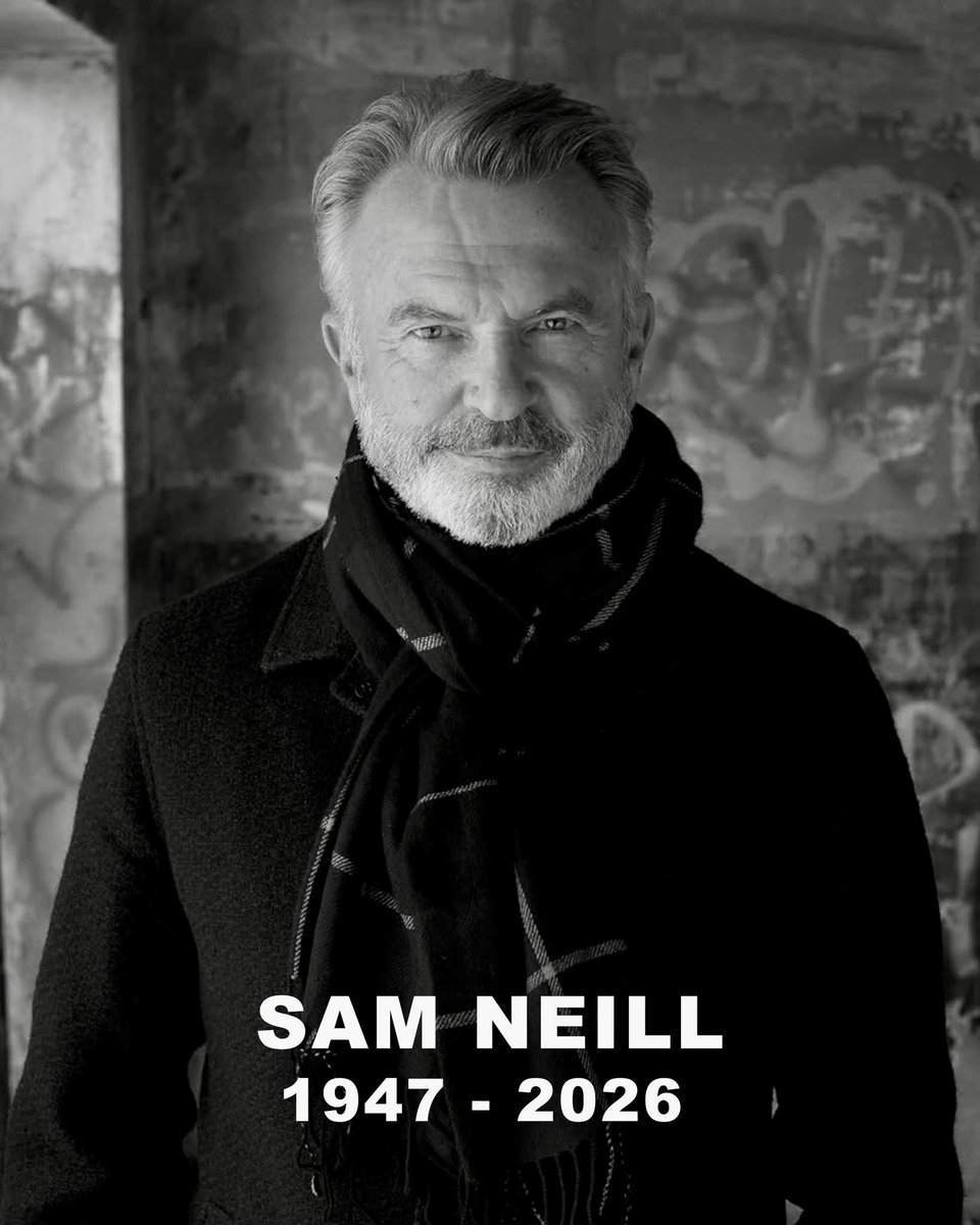 DangervilleTeam's tweet photo. Sam Neill, beloved star of Jurassic Park and the upcoming Godzilla x Kong: Supernova, has sadly passed away at the age of 78.

Thank you for the unforgettable adventures and incredible performances that inspired generations. Rest in peace, Sam. You will be deeply missed. 🦖 https://t.co/hJ7kOX4SWy