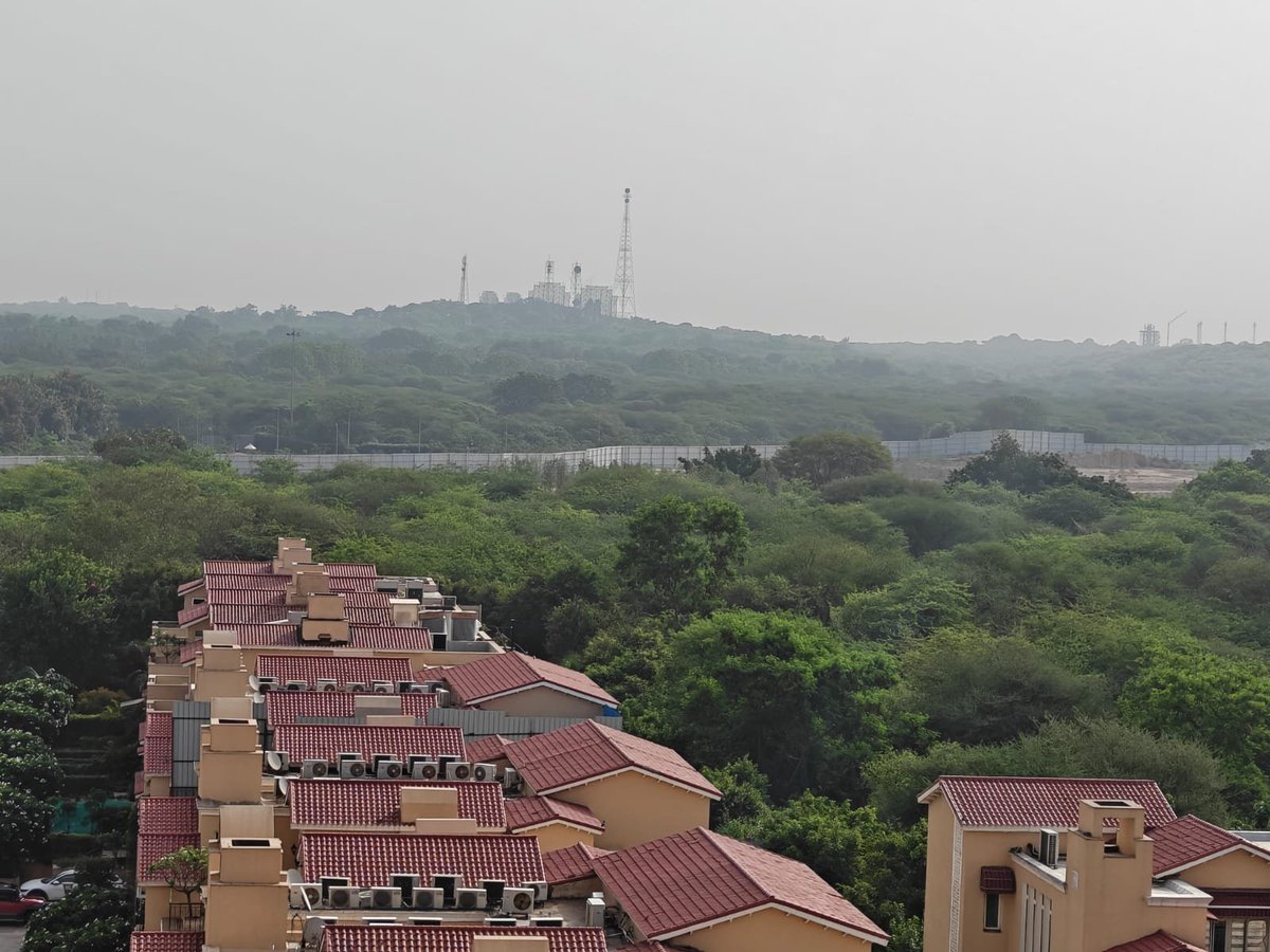 GauriSarin's tweet photo. For the greed of a few billionaire buyers, DLF has destroyed a huge green canopy in the midst of Climate Crisis. #AravallisVsBuilders 
@cmohry @byadavbjp https://t.co/F2IOlEF7g1
