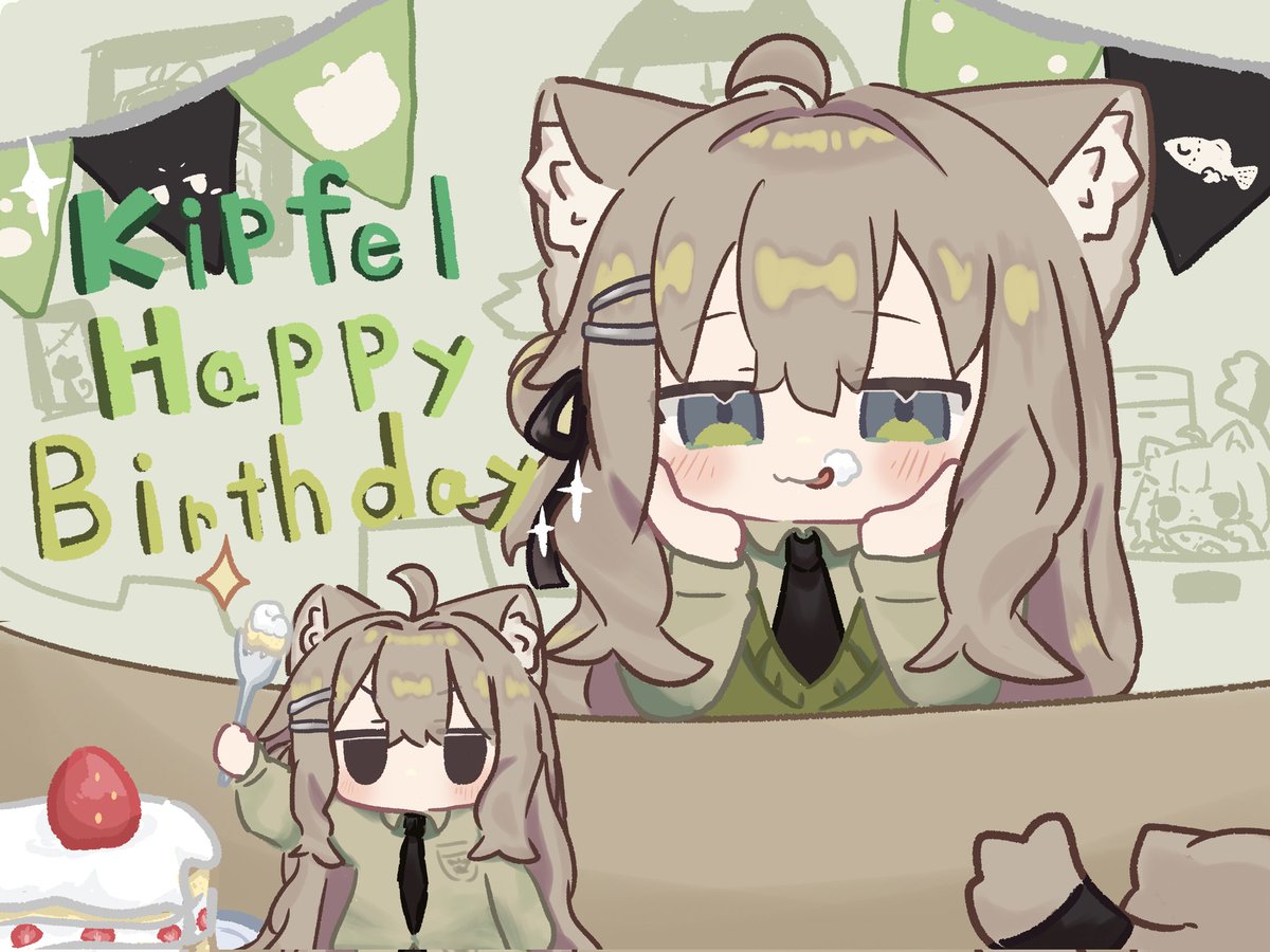 yu_7gi_0's tweet photo. #VRCイラスト #キプフェル 

キプちゃん、2歳のお誕生日おめでとう！🍰🎉 https://t.co/fw7KYfMj5j