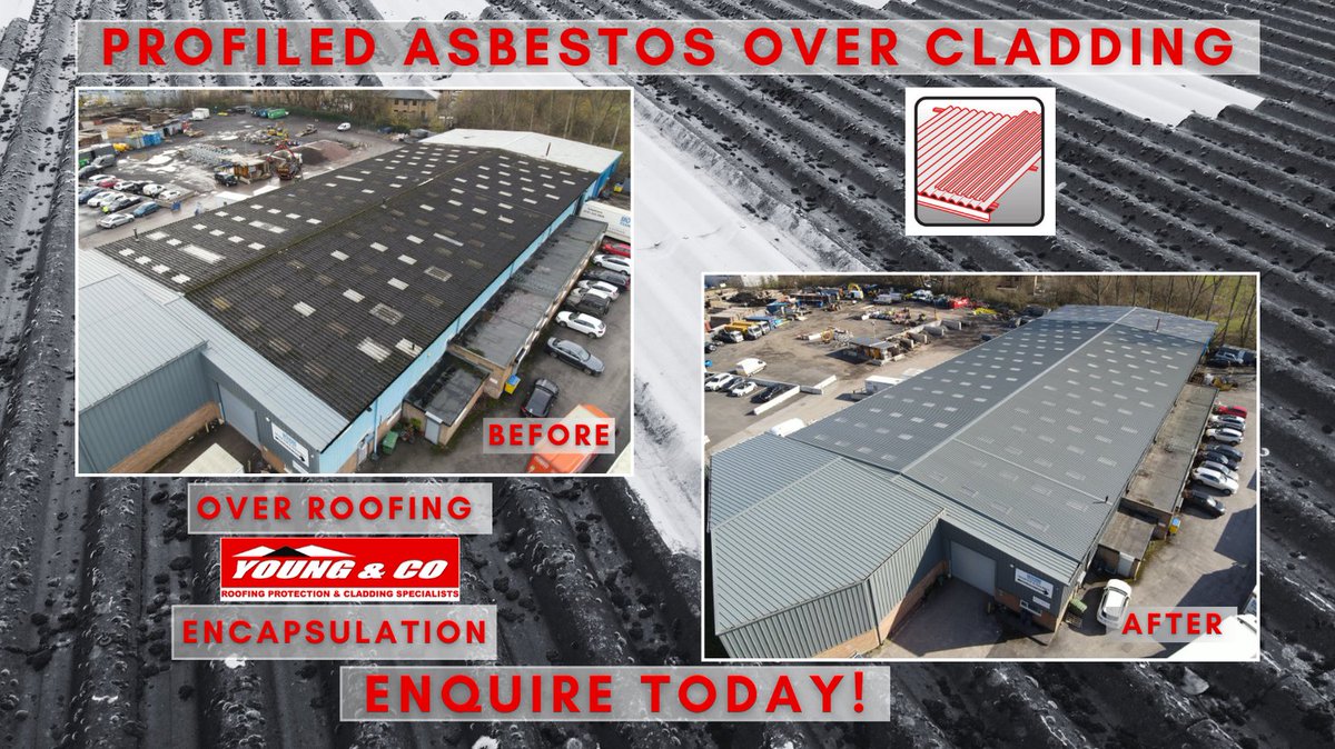 YoungCoRoofing's tweet photo. 🏗️ Monday Motivation: Transforming Roofs, Elevating Businesses! 🏗️ We upgraded this aging profiled cement roof with a metal overcladding system.

📞 0161 339 9637 📞 0800 917 9641🌐 https://t.co/hsiJmtP4tK 

#Overcladding #IndustrialRoofing #CommercialRoofing #MetalRoofing https://t.co/b0nVe7zEen