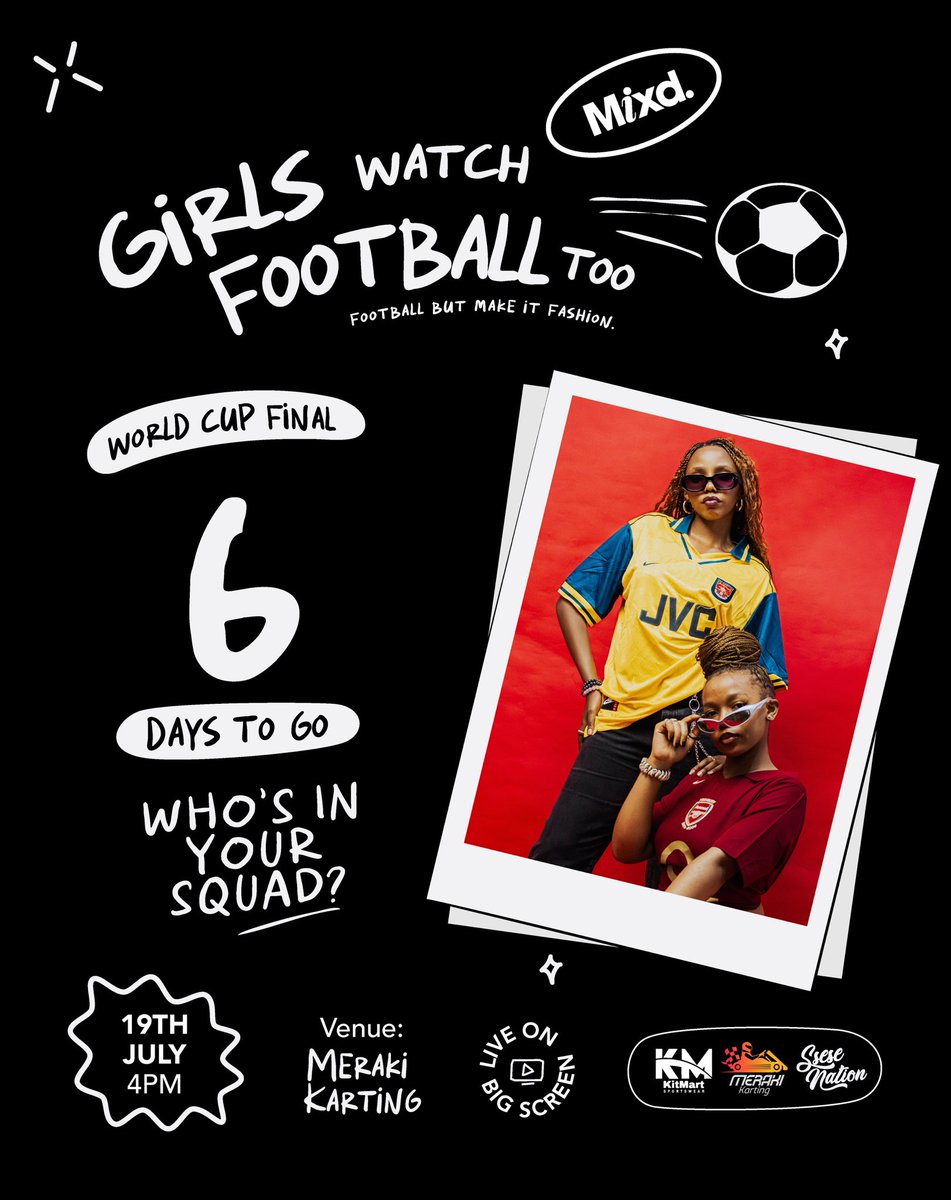MerakiKarting's tweet photo. Only 6 DAYS to go! It’s almost here and we already know who’s bringing the energy, the noise, and the vibes. Grab your squad, and get ready to cheer like never before.
Tickets flying fast – grab yours now 
[https://t.co/On6NDJPM0w]

#GirlsWatchFootballToo  #MerakiKarting https://t.co/unBOjhSweY