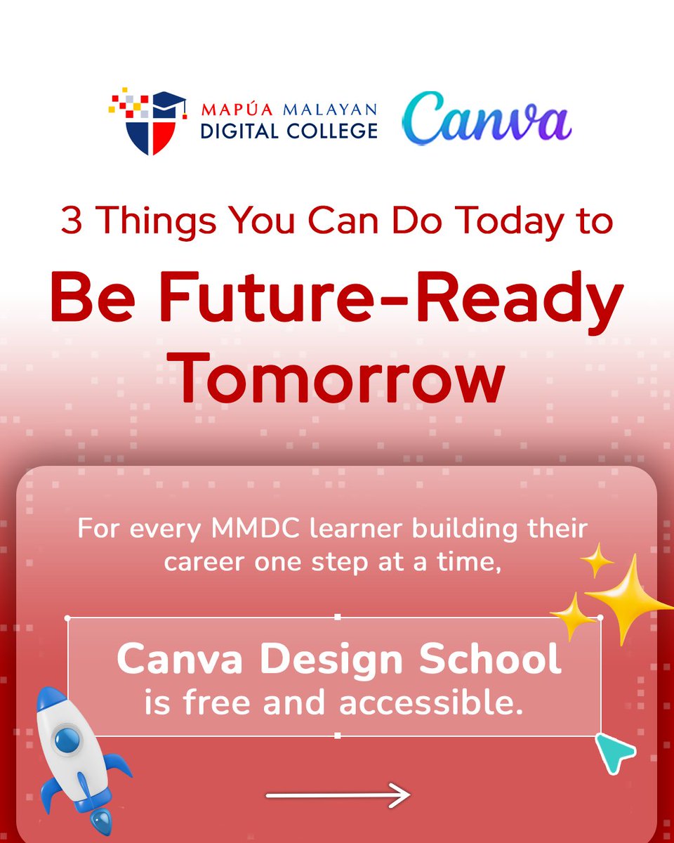 WeAreMMDC's tweet photo. Trabaho. Aral. Level up. Repeat. 🔁

Start designing your future today: https://t.co/RhN13DrTZb

Step up for your future with Mapúan Excellence. Enroll now this August Term at https://t.co/SZDIphNsob

#MMDC
#MapúaMalayanDigitalCollege https://t.co/8wbEITyO1I