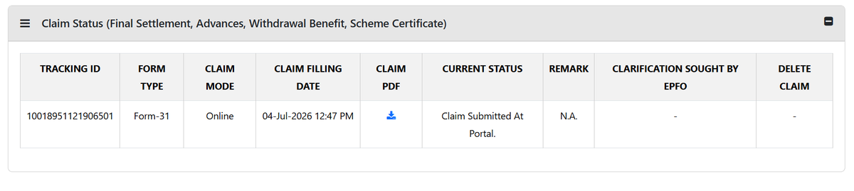 kapil_dev4787's tweet photo. Hello
@officialepfo

Pls look into my PF advance claim submitted on 04-Jul-2026 under illness for medical urgency. claim is still pending, and funds are urgently needed for medical treatment. Request expedited processing.  Tracking ID: 10018951121906501 #EPFO

@mansukhmandviya https://t.co/Br4jriSog2