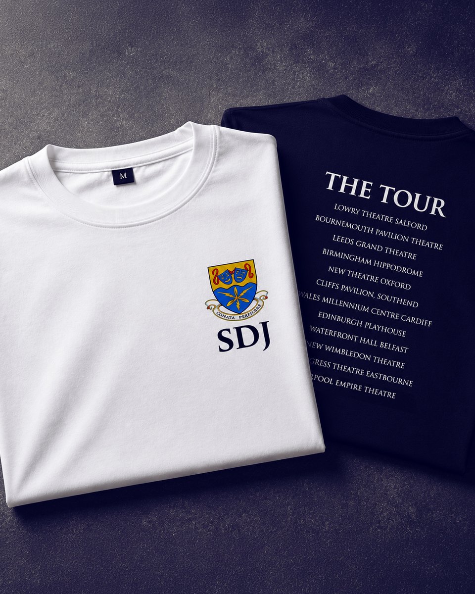 davidjasontour's tweet photo. Celebrate #AnEveningWithSirDavidJason with our exclusive official tour merchandise – now available to buy online via our website and at every tour date!

Featuring:

📖 The Official Tour Programme – packed with exclusive interviews, fascinating insights, behind-the-scenes stories, and a wealth of photographs celebrating Sir David Jason's remarkable career.

👕 Premium Cotton Tour T-Shirt – featuring the Sir David Jason Coat of Arms crest on the chest, with the full list of theatre tour venues on the back.

🧥 Exclusive Tour Hoodie – a premium navy hoodie featuring the Sir David Jason Coat of Arms crest on the chest, with the full list of theatre tour venues on the back.

#OfficialMerchandise #DavidJason #UKTour #OnlyFoolsAndHorses