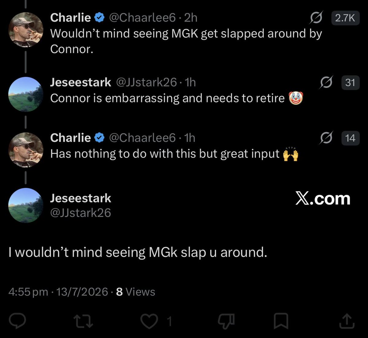 Chaarlee6's tweet photo. Got blocked by another top class human 🙌. https://t.co/t8LqtPQa9n