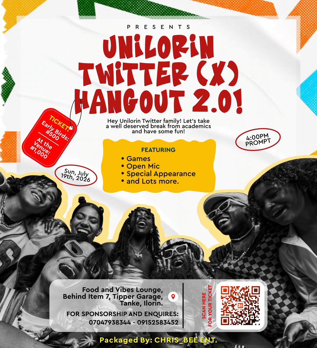 RahmanAriff5's tweet photo. Some of una don finish exam????

Okay, X hangout is still active 🔥🤭 

Join the WhatsApp group: https://t.co/rNnDEn9ml0…

Link to get your Ticket: https://t.co/R8rMxQnTYb…

Will you be there??🌚
#unilorinxhangout2.0 https://t.co/NTr84gdzAB