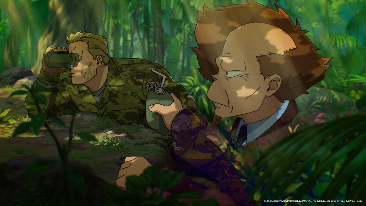 thegits_anime's tweet photo. ━━━━━━━━━━━━━━━━━━━
TVアニメ
『攻殻機動隊 THE GHOST IN THE SHELL』
第02話「SUPER SPARTAN ii + JUNK JUNGLE i」
━━━━━━━━━━━━━━━━━━━

第02話は明日、7月14日(火)よる11時〜カンテレ・フジテレビ系 全国ネット“火アニバル!!”枠にて放送。

［第02話あらすじ］
草薙たち部隊は荒巻のスカウトにより攻殻機動隊として活動を始める。ある時、外務大臣の通訳の電脳にウイルスが侵入。亡命中のマレス大佐による秘密会談妨害の気配を感じた荒巻は、草薙たちに逆探知による犯人の追跡を指示する。

ぜひご覧ください！

#攻殻機動隊 #theghostintheshell #thegits"