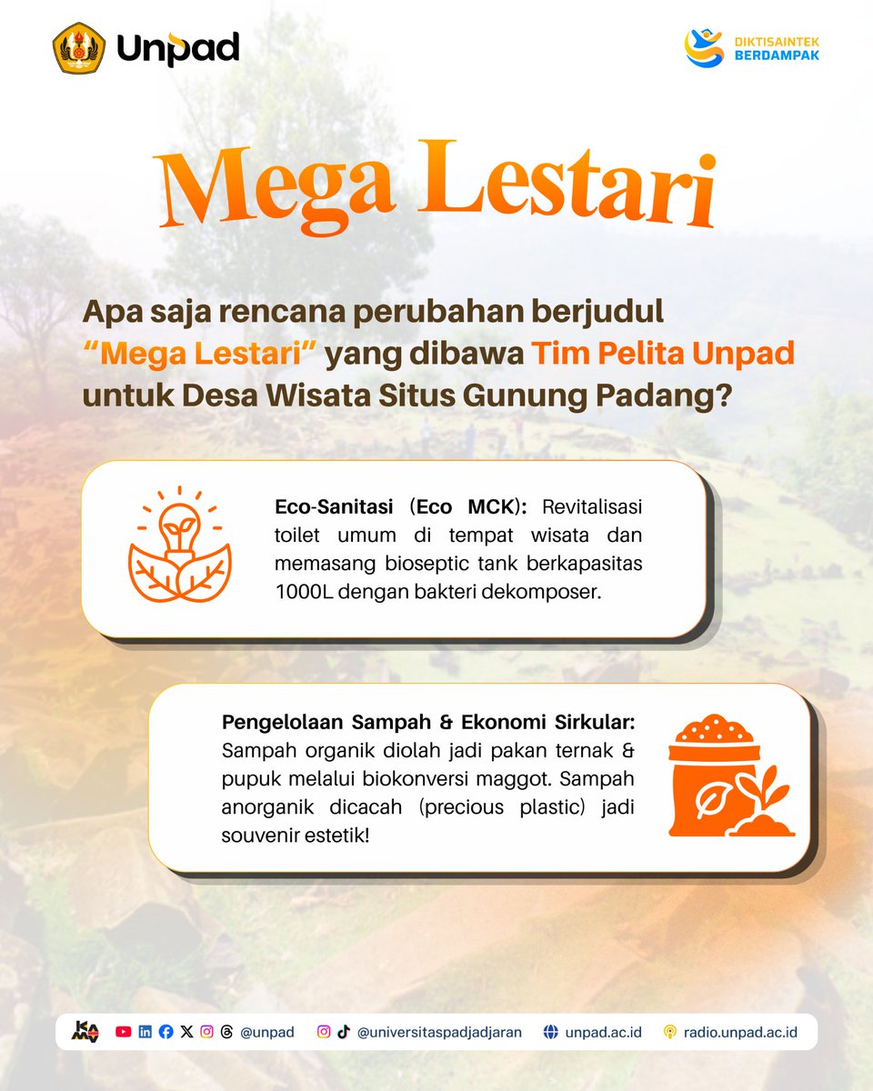 unpad's tweet photo. Berangkat dari semangat kolaborasi dan pemberdayaan masyarakat, Tim Pelita menawarkan solusi yang tidak hanya menjawab tantangan di lapangan, tetapi juga membuka peluang bagi masyarakat desa untuk berkembang melalui pendekatan yang berdampak, inovatif, dan berkelanjutan. https://t.co/aoqicefENo