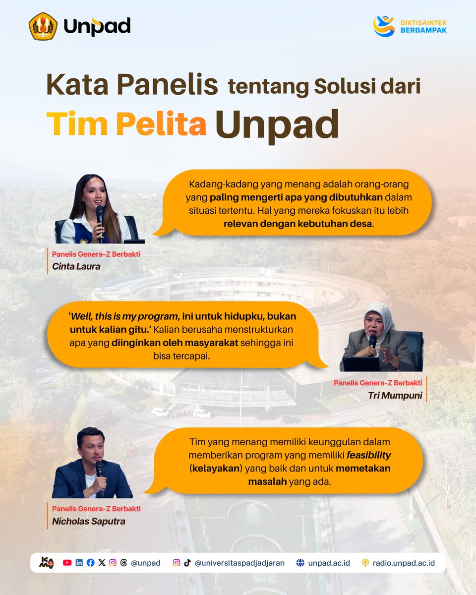 unpad's tweet photo. Partisipasi ini menjadi bukti bahwa mahasiswa Unpad terus berkontribusi menghadirkan ide-ide yang bermanfaat bagi masyarakat, sejalan dengan komitmen Unpad sebagai kampus yang Berdampak 💛 https://t.co/58xVZUYHVX
