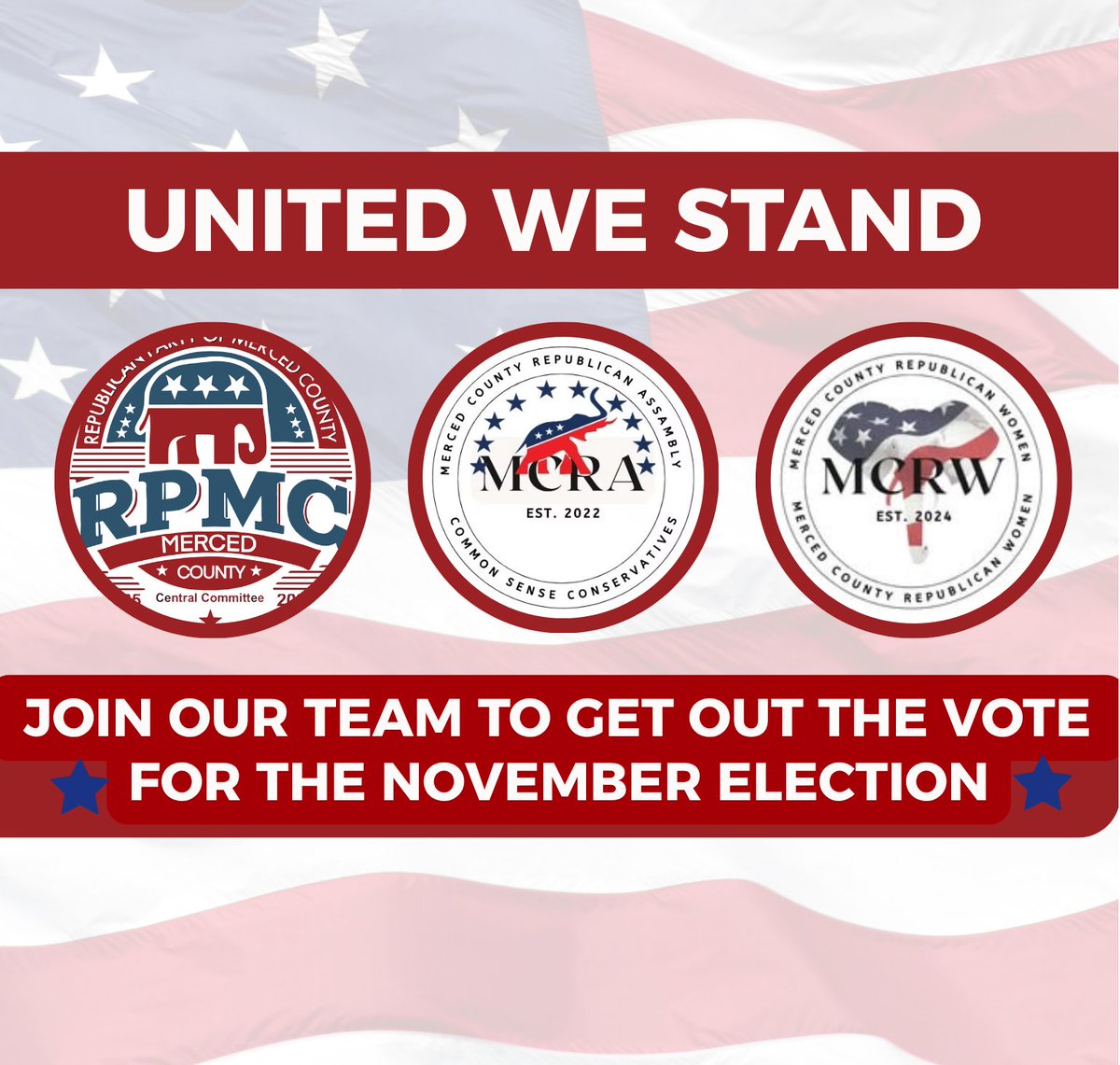 MercedCountyGOP's tweet photo. The Road to Victory Begins Now
- - - - - - - - - - - - - - - - - - - - -
Continue reading at:
https://t.co/6yTtcAHgs3
#MercedCounty #Merced #LosBanos #DosPalos #Atwater #Livingston #Gustine #Hilmar #Stevinson #SantaNella #Winton https://t.co/nQo4wL71OL