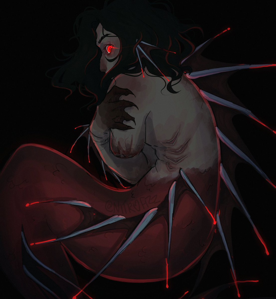 nitrofizzyfaz's tweet photo. I very much enjoyed that you made him bioluminescent so I drew him #IronLungMovie #ironlungfanart https://t.co/UDa2OqMfqF