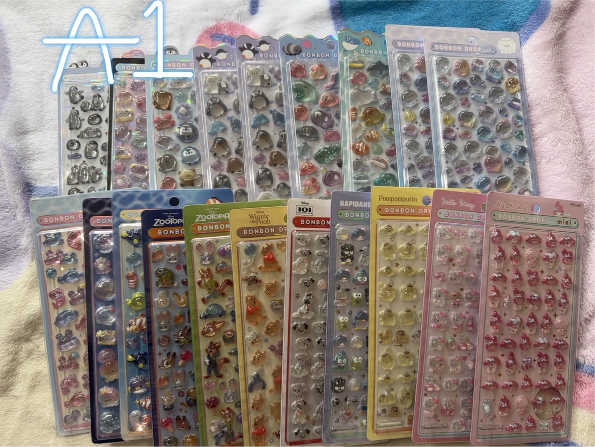 mmmmmi_869's tweet photo. ボンボンドロップシール　お譲り　交換
リプ続きますm(__)m
譲　サンリオ　ディズニー　水族館限定
うるちゅる　幅広くあります

求　買取
（商品＋送料）
ヤフフリ等経由の場合手数料 https://t.co/RTT9oomCl8