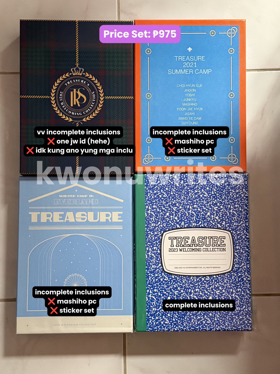 kwonuwrites's tweet photo. wts lfb ph | treasure album
reboot chapter one chapter two the first step the second step 

— see prices on pics + pf + sf (mabigat kac)
mop: gcash
mod: jnt

reply or dm to claim!

𖥻 hyunsuk jihoon yoshi junkyu jaehyuk asahi doyoung haruto jeongwoo junghwan #treasure teume teuya https://t.co/32SG1mLxps