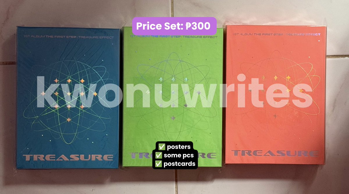 kwonuwrites's tweet photo. wts lfb ph | treasure album
reboot chapter one chapter two the first step the second step 

— see prices on pics + pf + sf (mabigat kac)
mop: gcash
mod: jnt

reply or dm to claim!

𖥻 hyunsuk jihoon yoshi junkyu jaehyuk asahi doyoung haruto jeongwoo junghwan #treasure teume teuya https://t.co/32SG1mLxps