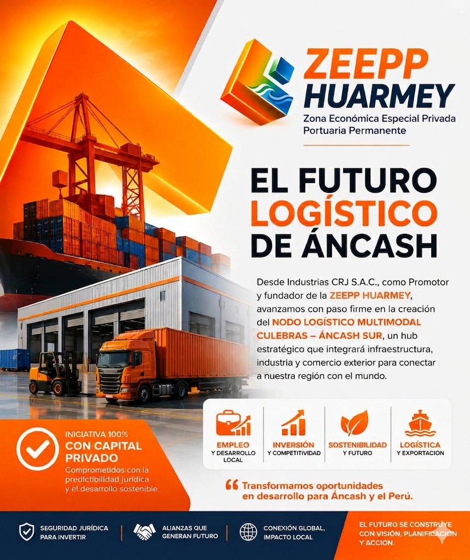 ARJUCCP's tweet photo. 🚄⚓ Hito Logístico: un paso decisivo para la ZEEPP HUARMEY 📦🇵🇪

El norte chico del Perú avanza hacia una nueva etapa de desarrollo logístico y comercio exterior Seguimos trabajando con visión planificación e inversión privada.

#InversiónPrivada #ComercioExterior #Logística https://t.co/MivSpPvPBn