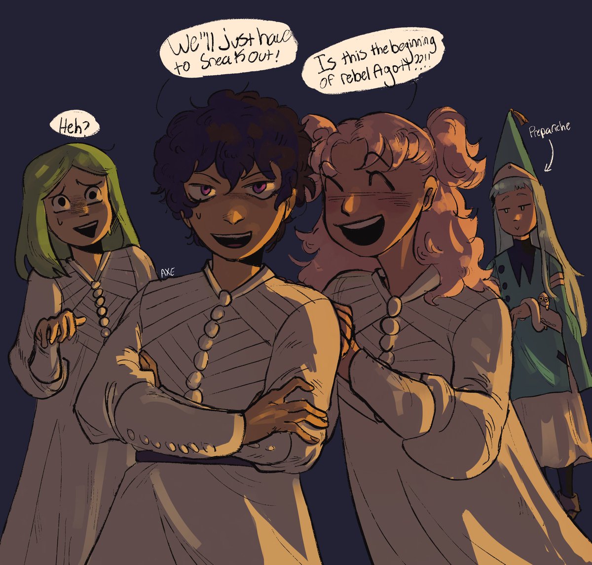 Its__AXE's tweet photo. I kinda hate how this came out and might redo all the colors but my yearly contribution to the wha fandom #whafanart https://t.co/Y48KlOr9o2