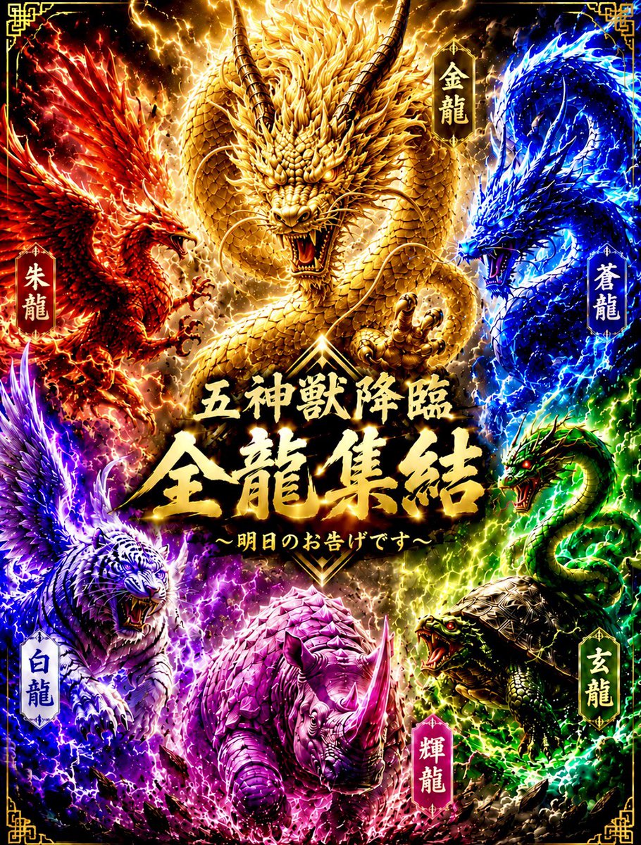 🚨7/14(火)🚨 ㊙️次回予告㊙️ 🐉明日のお告げです🐉 (東京都) □BIG