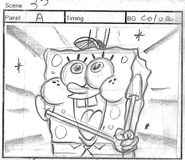 ArtofSpongebob's tweet photo. A drawing by Sherm Cohen from "As Seen on TV." https://t.co/p9xxVlnaGK