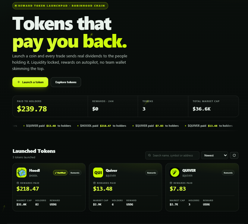 Quiverpad's tweet photo. Padquiver was designed with the traders in mind.

You decide who should receive rewards.

With up to 1% of the fee's generated distrusted back to the holders.

Over $200 has been rewarded so far.

https://t.co/dltQMlcqvq

https://t.co/ZZ86GU6EjH https://t.co/3tNG85LIU1