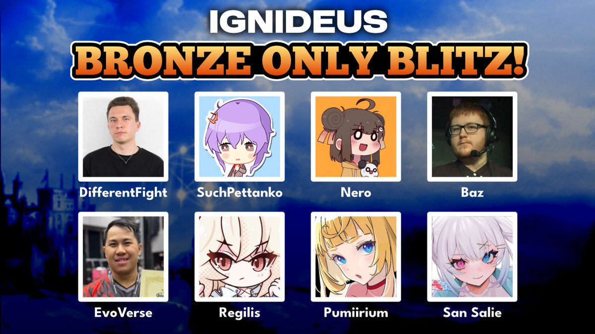ignideus's tweet photo. LIVE

IGNIDEUS BRONZE ONLY BLITZ! Shadowverse Worlds Beyond Pauper Tournament!

YouTube: https://t.co/c8m9wJpdkQ
Twitch: https://t.co/GPcNwBxMgn https://t.co/2yGYxexKmG