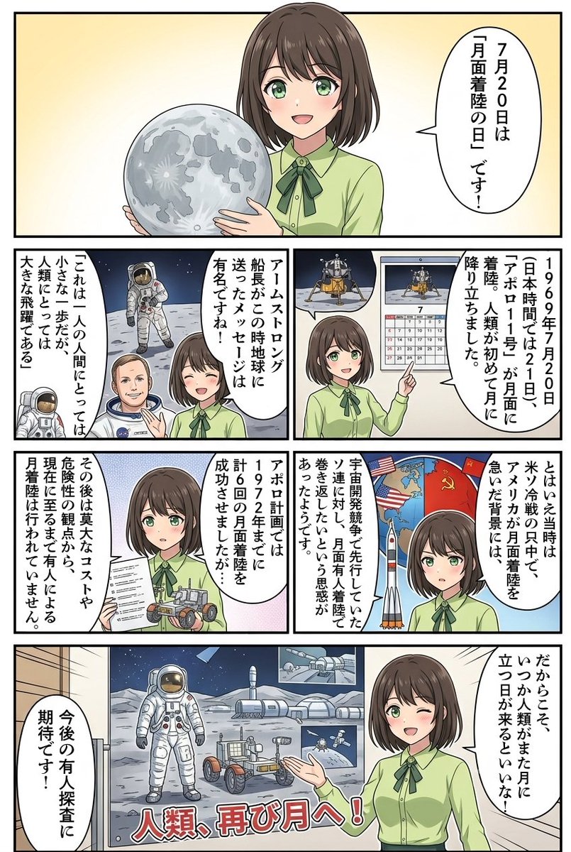 7月20日は #月面着陸の日 1969年7月20日(日本時間では21日)、アメリカ