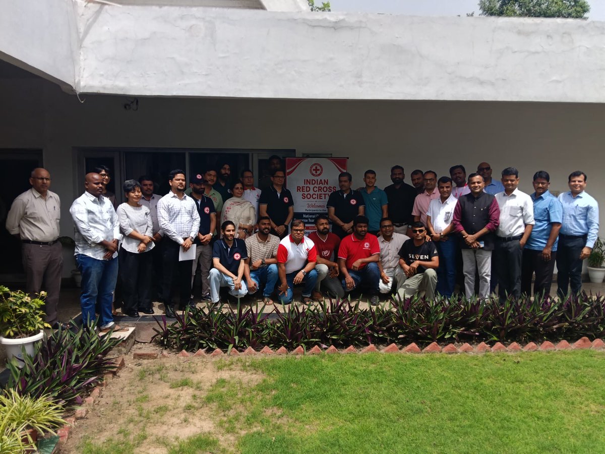 IndianRedCross's tweet photo. Building a Stronger National Disaster Response Team 
IRCS, NHQ is conducting the #NDRT Training (11–18 July 2026).
 Secretary General Sh. Lalit Wadhwa encouraged participants to uphold professionalism, discipline, integrity, and teamwork.
#IndianRedCross #IFRC #ICRC https://t.co/UgZ3JO5nPL